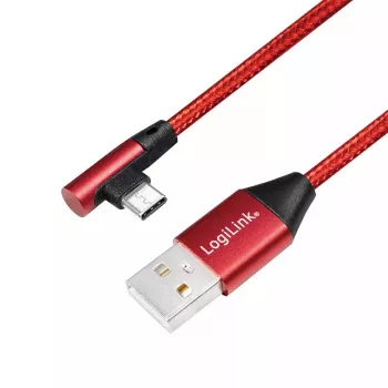 Cable USB LogiLink CU0146 USB 2.0 1 m USB A USB C rojo