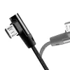 LogiLink CU0142 cable USB 2.0, USB-A a Micro-USB B (acodado 90°), trenzado, 1 m, negro