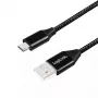 Cable USB LogiLink CU0143 USB 2.0 0,3 m USB A Micro-USB B negro