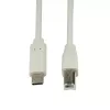 LogiLink CU0160 cable USB 2.0 de USB-C a USB-B, 1 m, gris