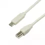 LogiLink CU0160 cable USB 2.0 de USB-C a USB-B, 1 m, gris