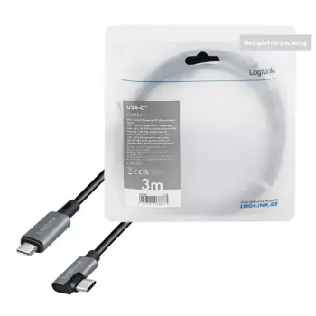Cable USB LogiLink CU0183 2 m USB-C negro plata USB 2.0