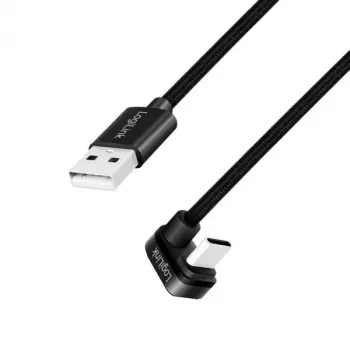 Cable USB LogiLink CU0192 USB 2.0 1 m USB A USB C negro
