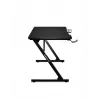Mesa gaming recta Huzaro Hero 1.8 negra – tablero MDF 1000×600×700 mm, estructura de acero, portavasos