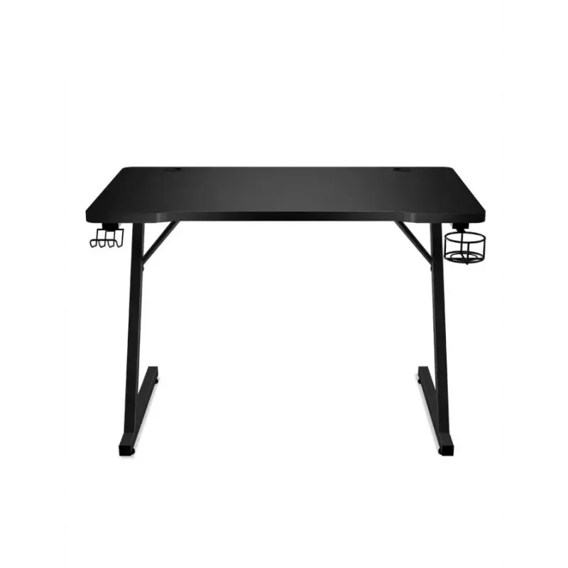 Mesa gaming recta Huzaro Hero 1.8 negra – tablero MDF 1000×600×700 mm, estructura de acero, portavasos