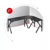 Huzaro Hero 6.3 escritorio gaming, 154×48×74 cm, tablero de 1,5 cm, negro