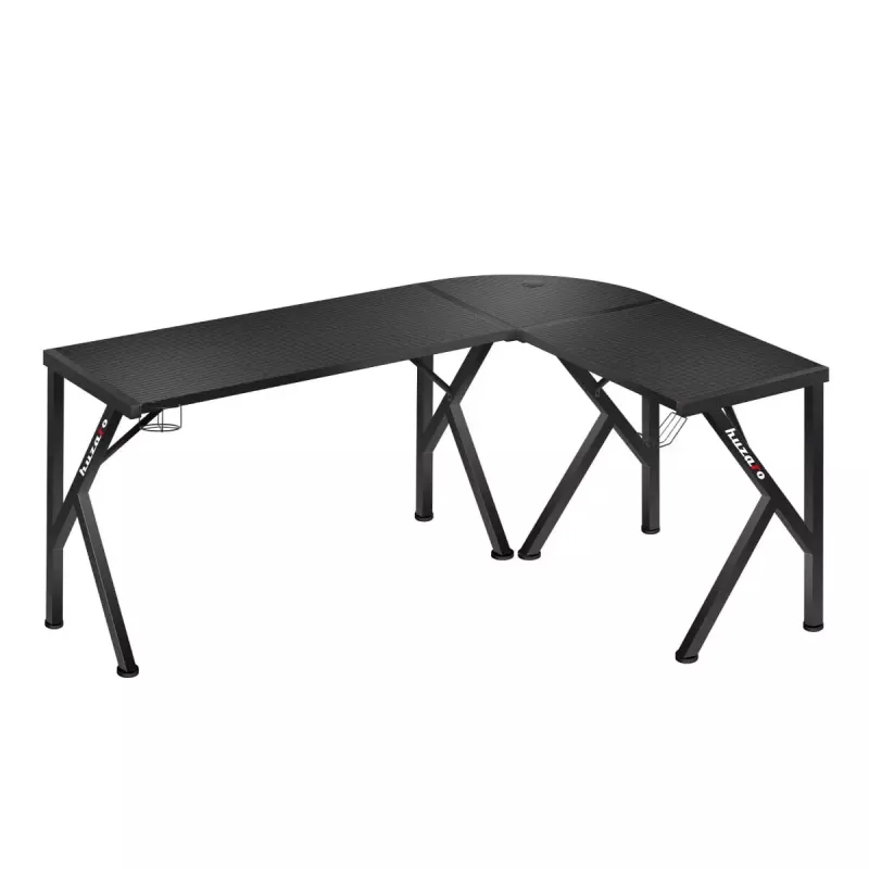 Huzaro Hero 6.3 escritorio gaming, 154×48×74 cm, tablero de 1,5 cm, negro
