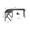 Huzaro Hero 6.3 escritorio gaming, 154×48×74 cm, tablero de 1,5 cm, negro