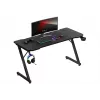 Escritorio gaming ergonómico huzaro Hero 3.3 Negro — tablero recto rectangular 1400x600 mm, altura 740 mm, tablero de 15 mm