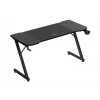 Escritorio gaming ergonómico huzaro Hero 3.3 Negro — tablero recto rectangular 1400x600 mm, altura 740 mm, tablero de 15 mm