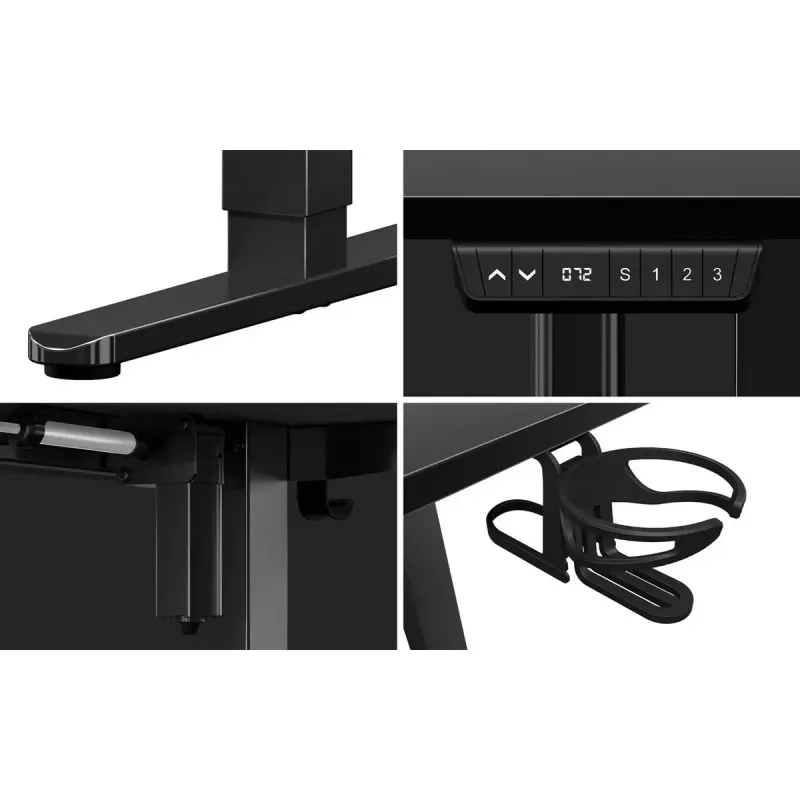 Huzaro Hero 9.1 escritorio gaming eléctrico, altura regulable, 145×85 cm, negro