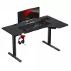 Huzaro Hero 9.1 escritorio gaming eléctrico, altura regulable, 145×85 cm, negro