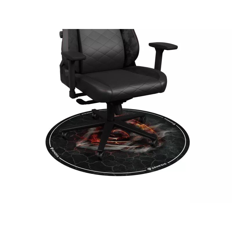 Alfombrilla para silla GENESIS Tellur 400 Round Lava Multicolor Tejido Goma