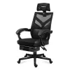 Silla gaming Huzaro Combat 5.0 Asiento de malla Negra — asiento de malla, respaldo transpirable, inclinación 90–140°, carga máx. 140 kg, reposabrazos, reposapiés