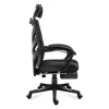 Silla gaming Huzaro Combat 5.0 Asiento de malla Negra — asiento de malla, respaldo transpirable, inclinación 90–140°, carga máx. 140 kg, reposabrazos, reposapiés