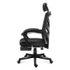 Silla gaming Huzaro Combat 5.0 Asiento de malla Negra — asiento de malla, respaldo transpirable, inclinación 90–140°, carga máx. 140 kg, reposabrazos, reposapiés