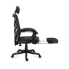Silla gaming Huzaro Combat 5.0 Asiento de malla Negra — asiento de malla, respaldo transpirable, inclinación 90–140°, carga máx. 140 kg, reposabrazos, reposapiés
