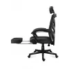 Silla gaming Huzaro Combat 5.0 Asiento de malla Negra — asiento de malla, respaldo transpirable, inclinación 90–140°, carga máx. 140 kg, reposabrazos, reposapiés