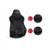 Silla gaming Huzaro Force 7.6 Negra — asiento envolvente acolchado, respaldo ajustable, peso máx. 150 kg