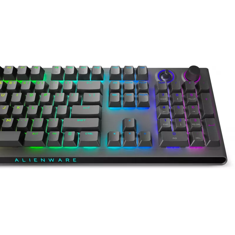 Teclado Alienware Tri-Mode AW920K Gaming USB + RF Wireless + Bluetooth Gris