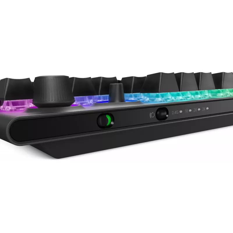 Teclado Alienware Tri-Mode AW920K Gaming USB + RF Wireless + Bluetooth Gris