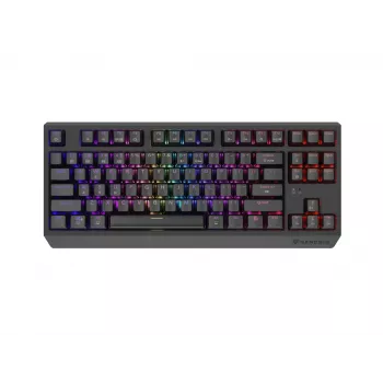 Teclado gaming mecánico tenkeyless GENESIS Thor 230 TKL — USB, RF Wireless, Bluetooth, 87 teclas QWERTY, Gris
