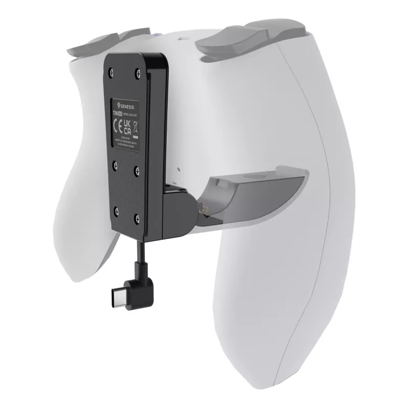 Sistema de carga GENESIS Tin 305 PlayStation 5 slim con cable negro blanco