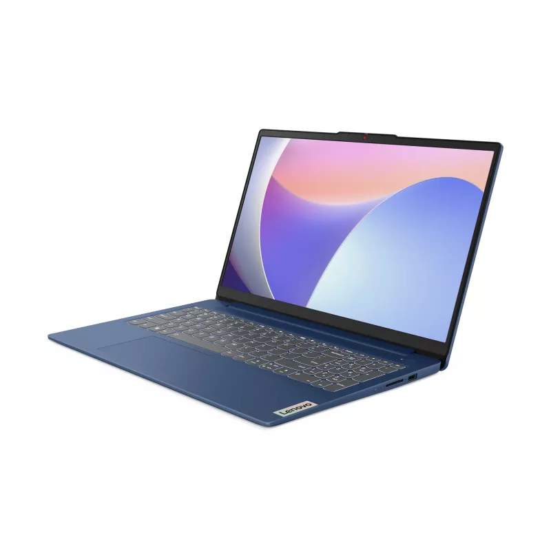 Portátil Lenovo IdeaPad Slim 3 15IRU8 — Intel Core i3-1315U, 15,6 inch FHD, 8 GB LPDDR5, 512 GB SSD, Windows 11 Home, azul