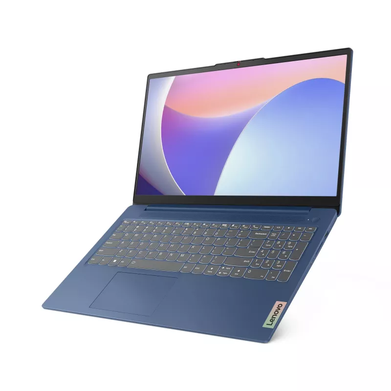 Portátil Lenovo IdeaPad Slim 3 15IRU8 — Intel Core i3-1315U, 15,6 inch FHD, 8 GB LPDDR5, 512 GB SSD, Windows 11 Home, azul