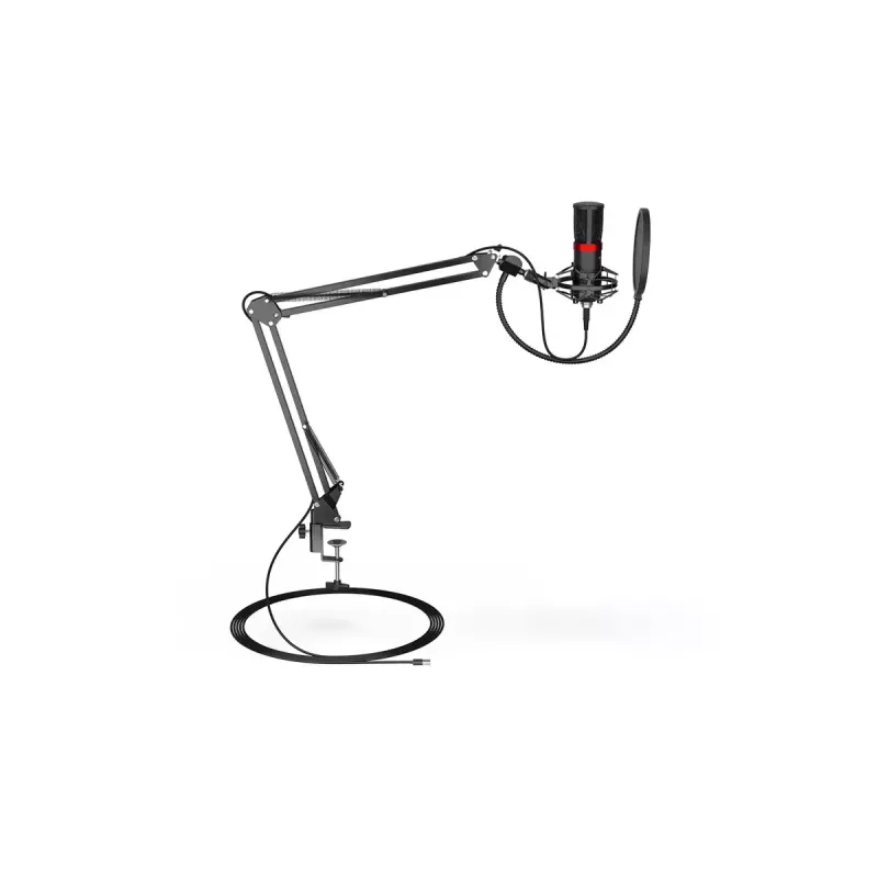 Micrófono para PC ENDORFY Solum Streaming, USB-C con cable, patrón cardioide, 48 kHz/16 bits, 18–21000 Hz, montaje de mesa, incluye araña y antipop