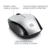 Ratón inalámbrico HP 200 (Pike Silver), ambidiestro, óptico, RF Wireless, 1000 DPI, Plata
