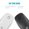 Ratón Bluetooth HP 410 fino Silver, ambidiestro, Bluetooth, 2000 dpi, Plata