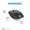 Ratón Bluetooth HP 410 fino Silver, ambidiestro, Bluetooth, 2000 dpi, Plata