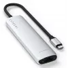 Hub USB Type-C Satechi ST-P7SS con HDMI, USB 3.2 Gen 2, Gigabit Ethernet — 10000 Mbit/s, 4K@60Hz, plata