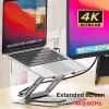 Unitek D1109A soporte para portátil plegable y giratorio con hub USB-C, HDMI 4K, PD 100 W, hasta 17 pulgadas (43,2 cm)