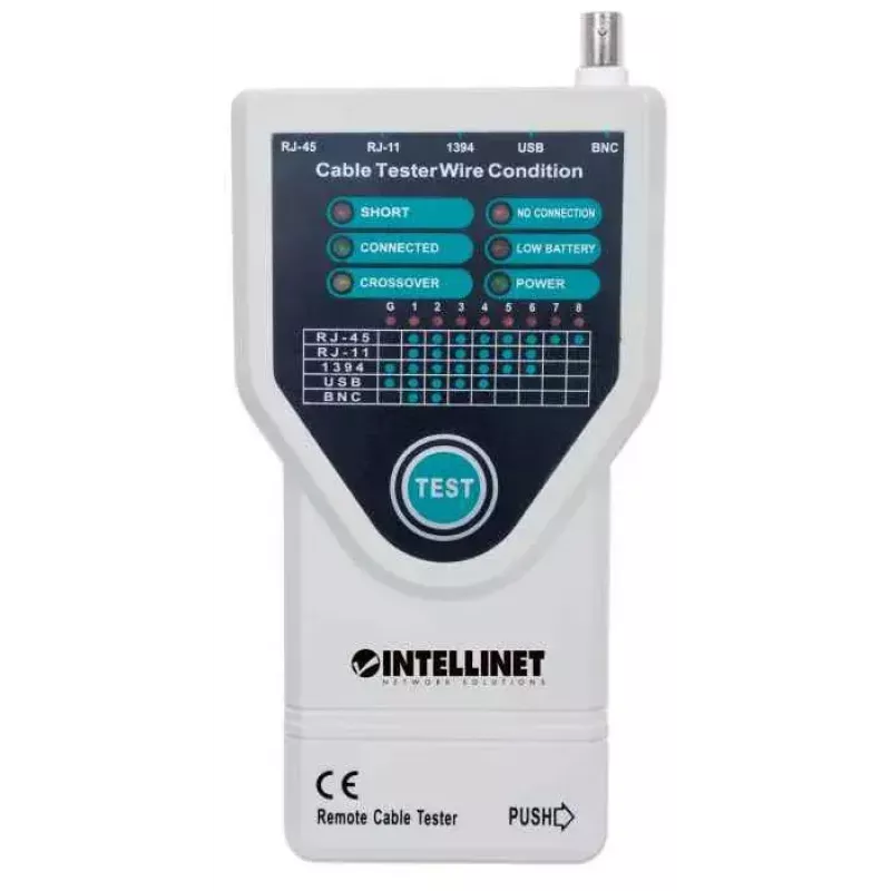 Comprobador de cables Intellinet 5 en 1, comprueba 5 cables de red RJ45 y de ordenador habituales