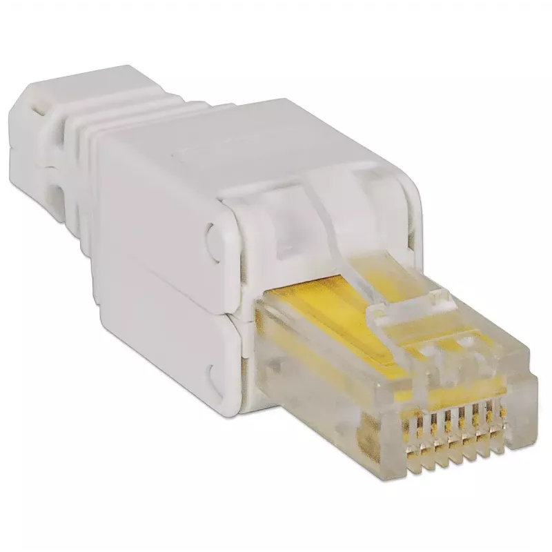 Conector modular RJ45 Intellinet, conector sin herramienta, Cat5/5e/6, cables UTP rígidos y flexibles 22-26 AWG