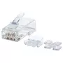Conector modular RJ45 Intellinet Pro Line, Cat6A, UTP, 3 puntas, para cable rígido, contactos chapados en oro de 50 µ, pack de 80
