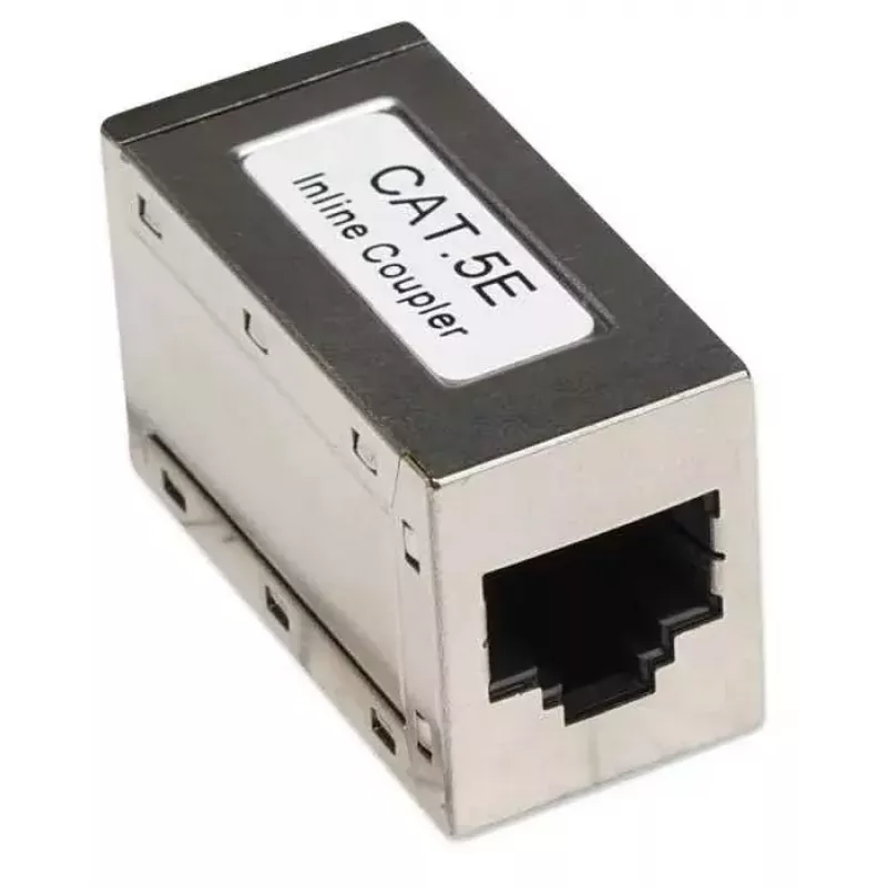 Conector en línea Intellinet, Cat5e, FTP, modular, conector hembra 8P8C a conector hembra 8P8C, plateado