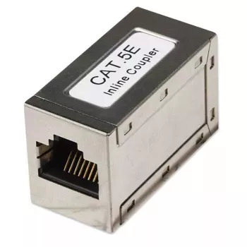 Conector en línea Intellinet, Cat5e, FTP, modular, conector hembra 8P8C a conector hembra 8P8C, plateado