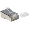 Conector modular RJ45 Intellinet Pro Line, Cat6, STP, 3 puntas, para conductor rígido y flexible, contactos chapados en oro de 50 µ, 90 uds.