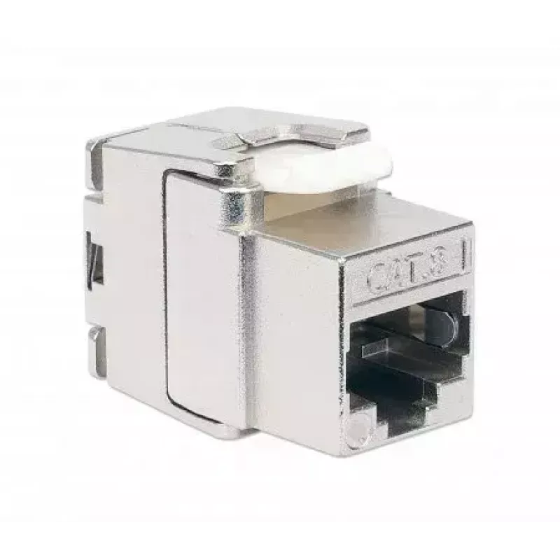 Keystone Jack RJ-45 sin herramienta apantallado Intellinet Cat8.1 40G plateado