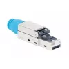 Conector modular RJ45 sin herramienta apantallado Intellinet Cat8.1 40G azul conector macho