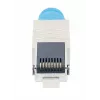 Conector modular RJ45 sin herramienta apantallado Intellinet Cat8.1 40G azul conector macho