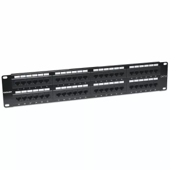 Panel de parcheo Intellinet, Cat6, UTP, 48 puertos, 2U, negro