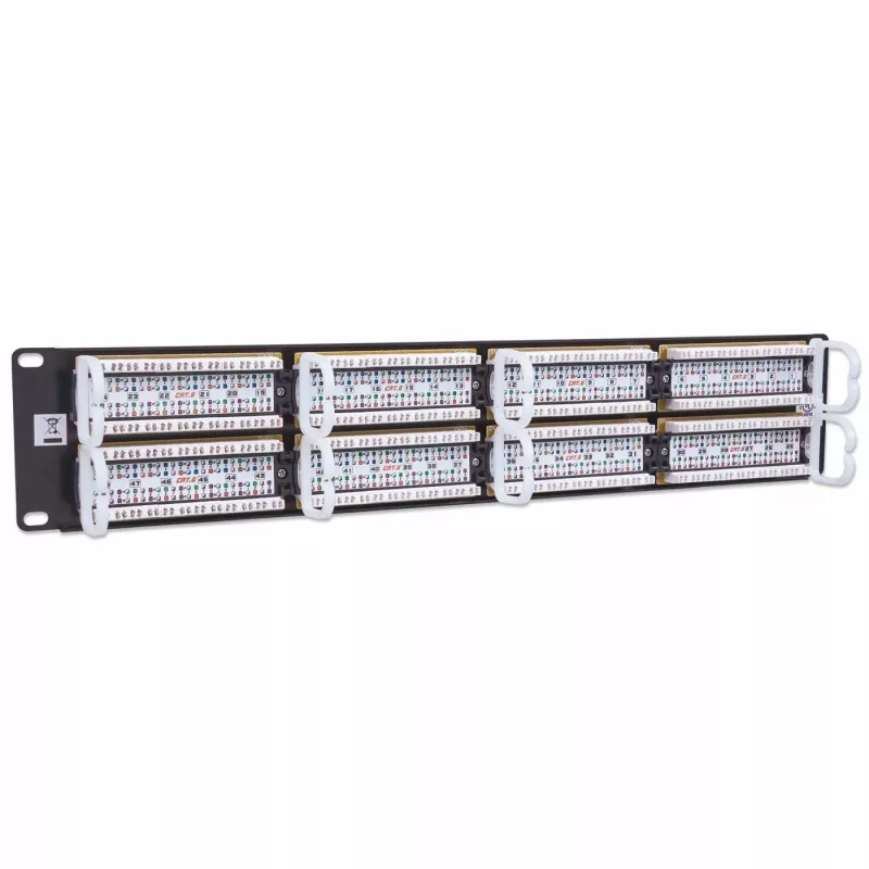 Panel de parcheo Intellinet, Cat6, UTP, 48 puertos, 2U, negro