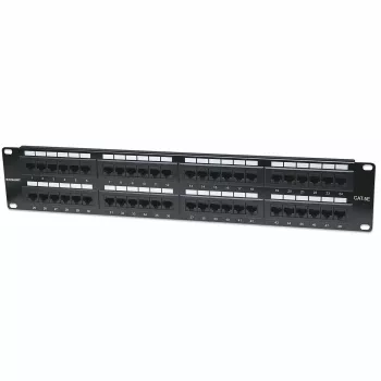 Panel de parcheo Intellinet, Cat5e, UTP, 48 puertos, 2U, negro