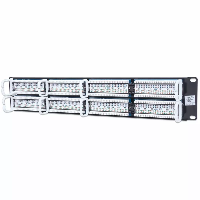 Panel de parcheo Intellinet, Cat5e, UTP, 48 puertos, 2U, negro