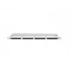 Lanberg PPU6-0024-S panel de parcheo de 19 pulgadas, 24 puertos Cat6 UTP, 0,5U, gris