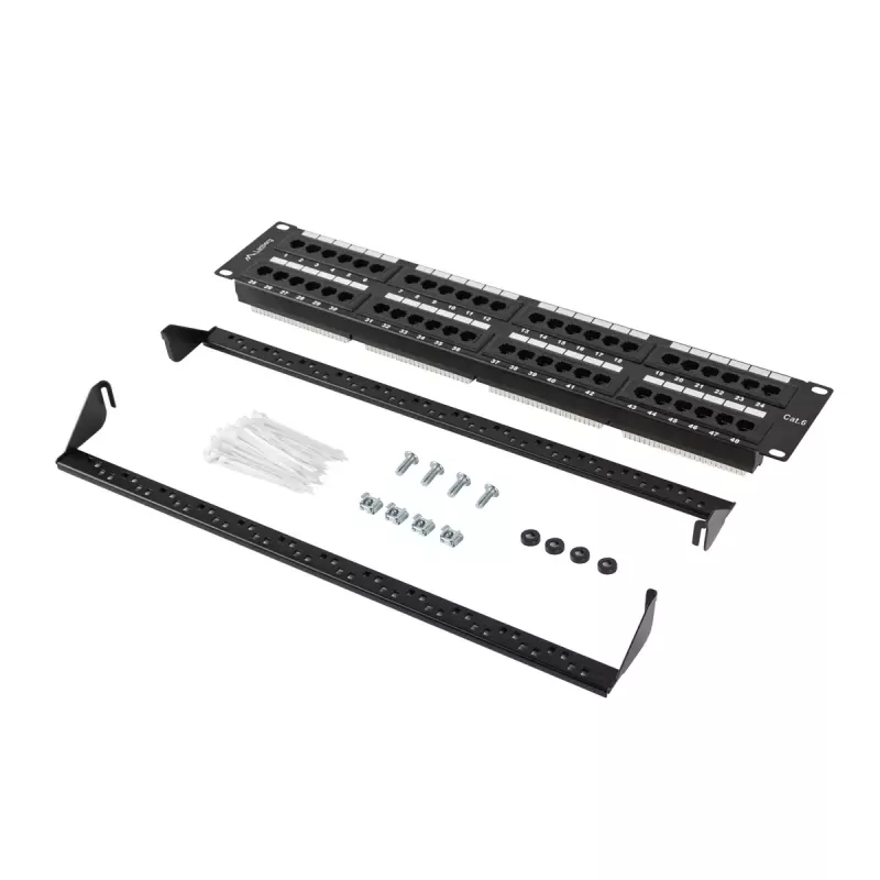 Accesorio para rack Lanberg PPU6-2048-B 19 pulgadas 2U 48 puertos